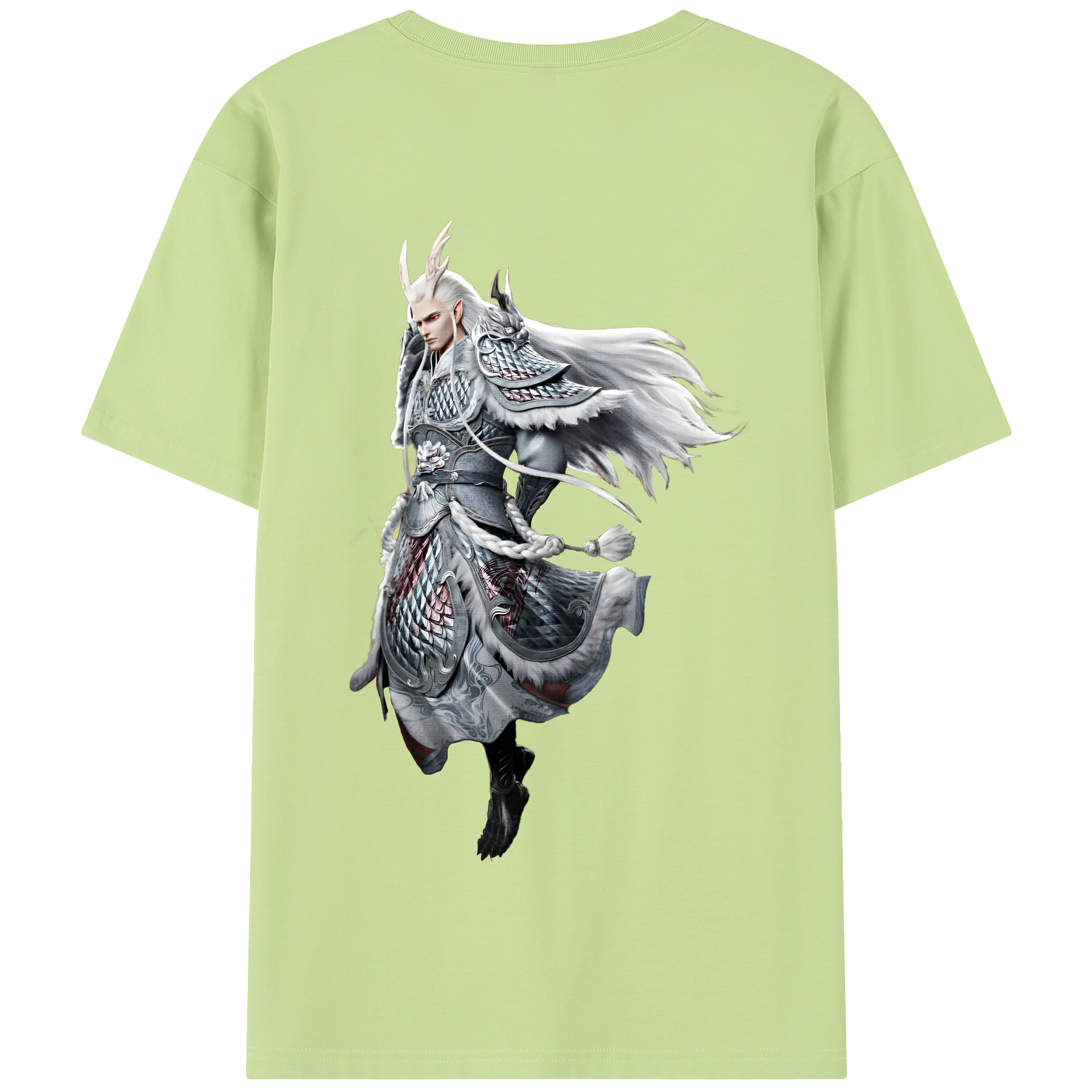 （画像用） Ne Zha 2 ナタ 魔童の大暴れ 綿100％半袖Tシャツ（背面プリント）